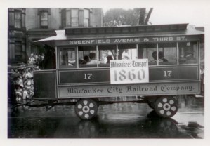Milwaukee City Railroad Company (Greenfield Avenue & Third St.): Milwaukee Centurama Centennial Parade (1946)
