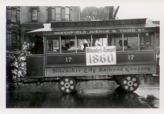 Milwaukee City Railroad Company (Greenfield Avenue & Third St.): Milwaukee Centurama Centennial Parade (1946)